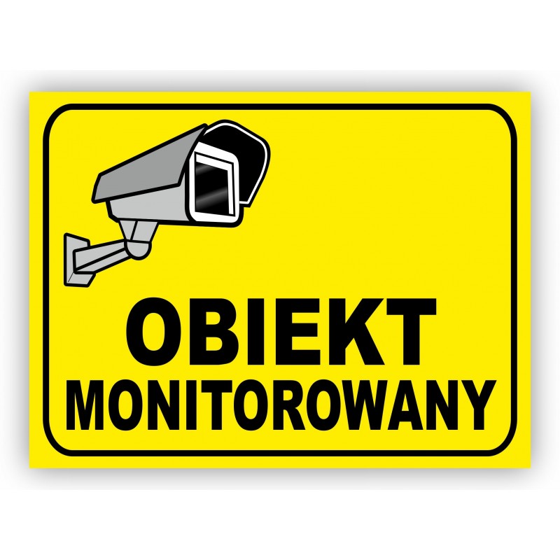 OBIEKT MONITOROWANY TABLICZKA PCV 40x30