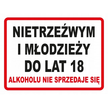 Tablica Alkoholu Nie Sprzedajemy