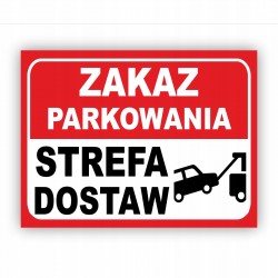 STREFA DOSTAW TABLICZKA PCV...