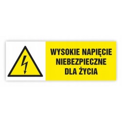 TABLICA WYSOKIE NAPIĘCIE...