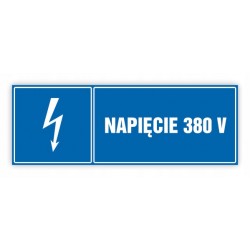 TABLICA BHP 30X10 NAPIĘCIE...