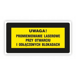 Tabliczka BHP 20x10 Uwaga!...