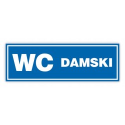 TABLICA BHP- 30x10 WC DAMSKI