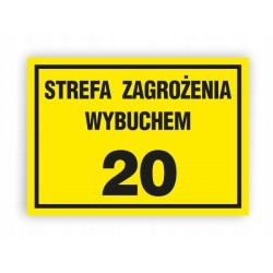 Tabliczka BHP 20x15 STREFA...