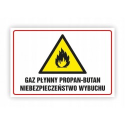 Tabliczka BHP 20x15 GAZ...