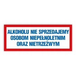 TABLICA BHP- 30x10 ALKOHOLU...