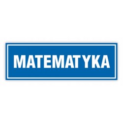 TABLICA BHP- 30x10 MATEMATYKA