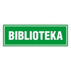 TABLICA BHP- 30x10 BIBLIOTEKA