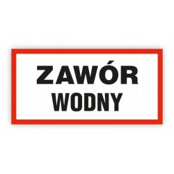 TABLICA BHP-ZAWÓR WODNY PB114