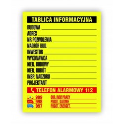 TABLICA BHP - Budowlana...