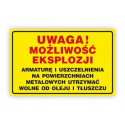 TABLICA BHP-UWAGA!MOŻLIWOŚĆ...