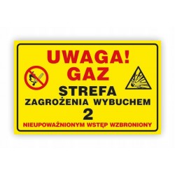 TABLICA BHP-UWAGA!STREFA...