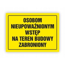 TABLICA BHP-NA TEREN BUDOWY...