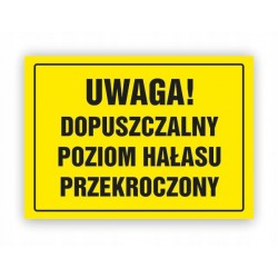 TABLICA BHP-UWAGA!POZIOM...