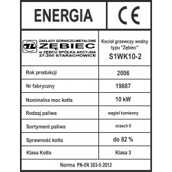 ZĘBIEC Tabliczka znamionowa...