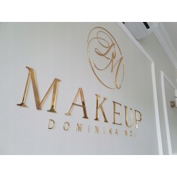 Złote logo 3D Glamour...
