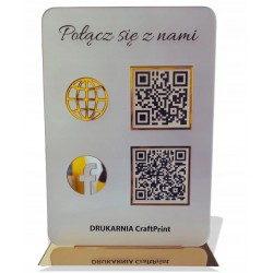 Stojak z plexi kod QR stand...
