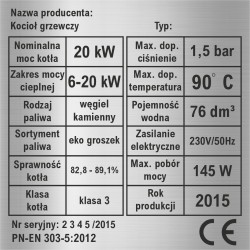 Tabliczka znamionowa na...
