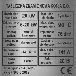 Tabliczka znamionowa na...