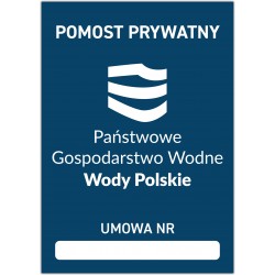 Pomost prywatny, tabliczka...