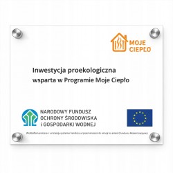 Tablica Moje Ciepło NFOŚiGW...