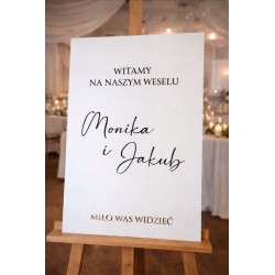 Tablica powitalna weselna...