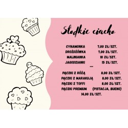 Tablica Cennik Deserów...