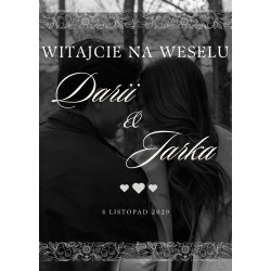 Tablica powitalna weselna...