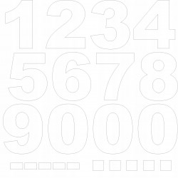 Naklejki cyfry 15 cm ORACAL...