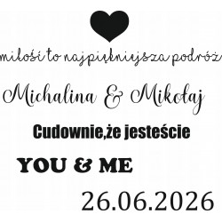 Naklejka na Lustro Weselne...