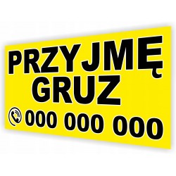 Baner PRZYJMĘ ZIEMIĘ GRUZ...