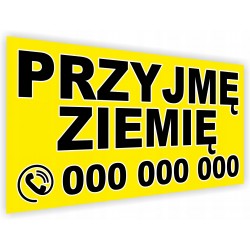 Baner PRZYJMĘ ZIEMIĘ GRUZ...