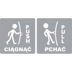 Naklejki na drzwi PUSH PULL...